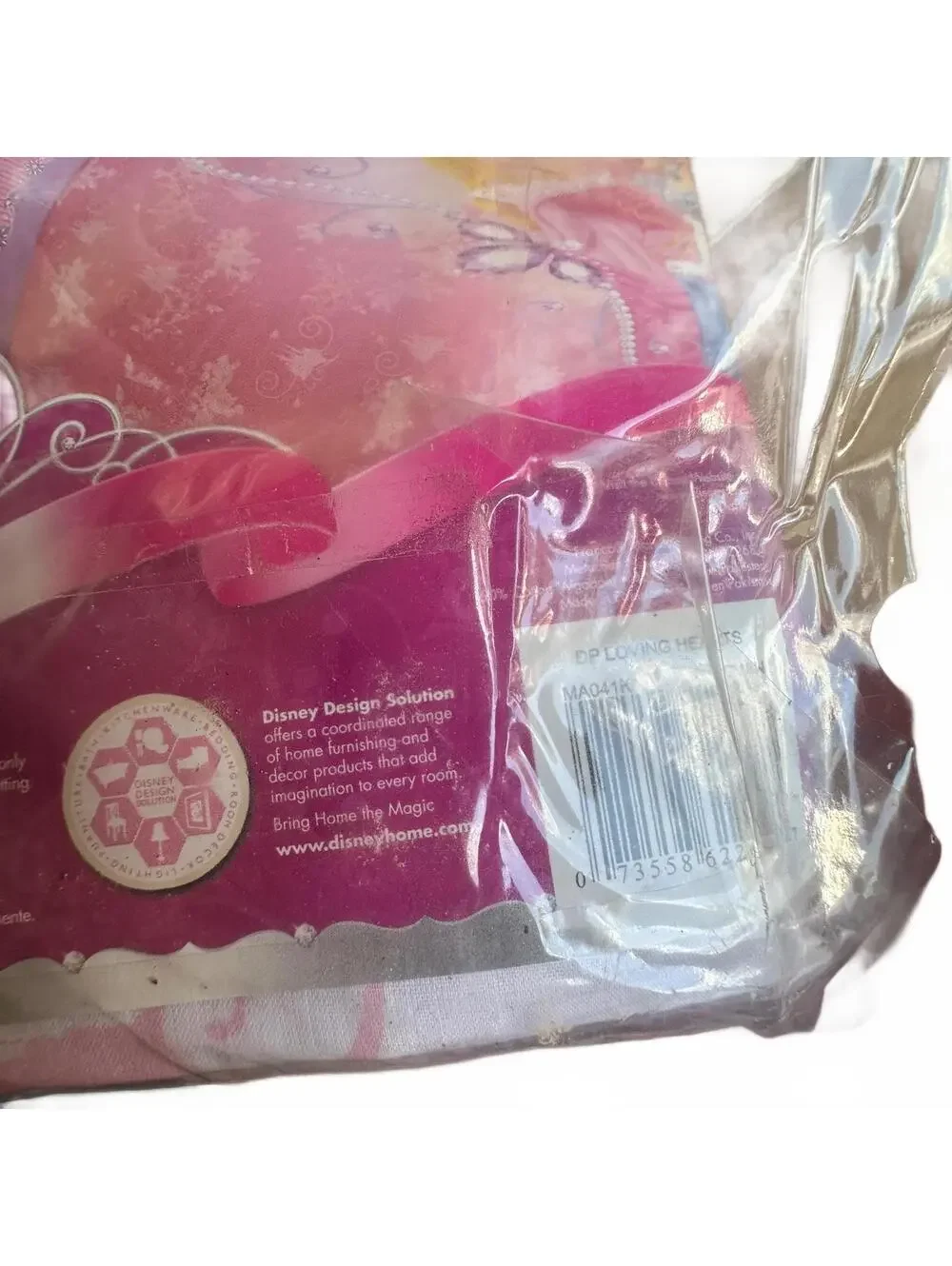 Vintage Disney Princess Pre-Washed Twin Sheet Set Pink Cotton Rich  NWT